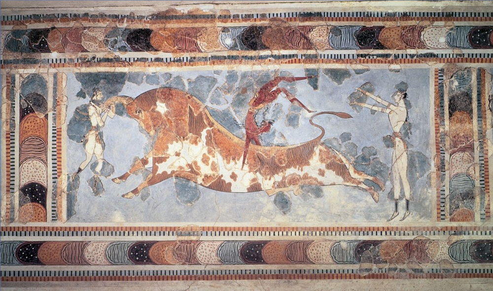 Knossos_Bull-Leaping_Fresco Wikipedia
